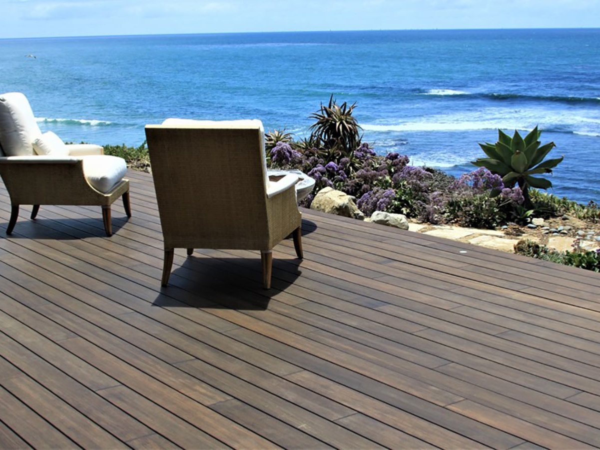 Terrasse am Strand Bambusterrassen Bamboo X-treme von Moso